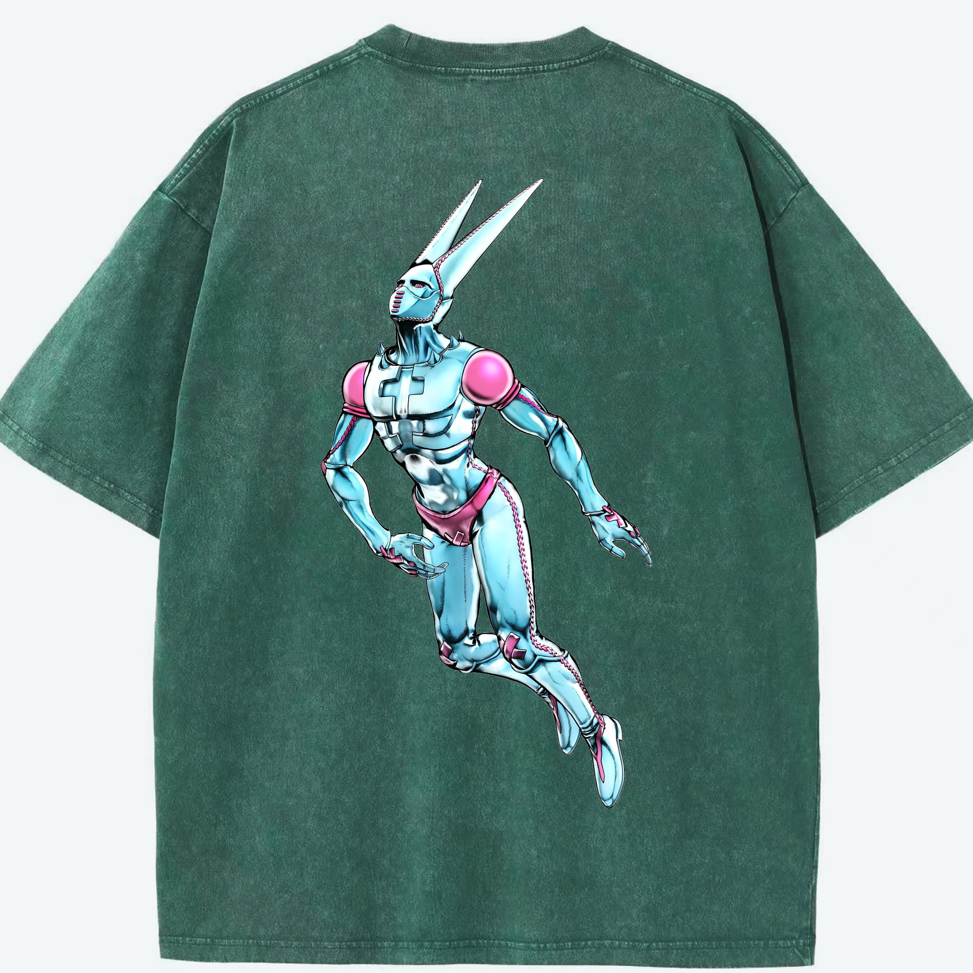 （画像用） ジョジョの奇妙な冒険 JoJo's Bizarre Adventure 綿100% ヴィンテージ風 半袖Tシャツ（背面プリント）